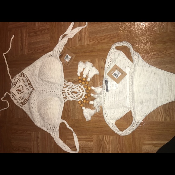 Earthbound Other - Earthbound Boho Crochet Bikini Large NWT